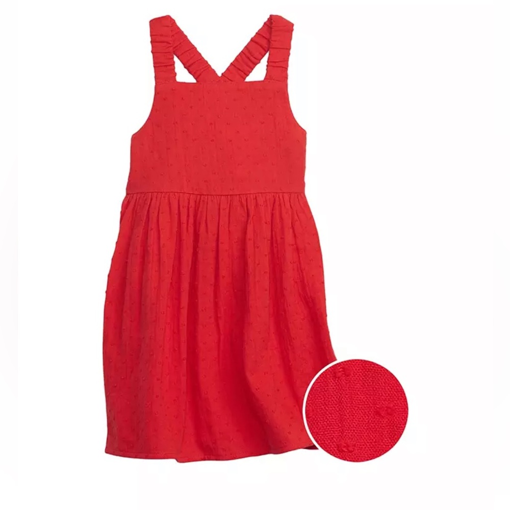 COPY - Baby Gap Toddler Crinkle Gauze Criss-Cross Dress Red